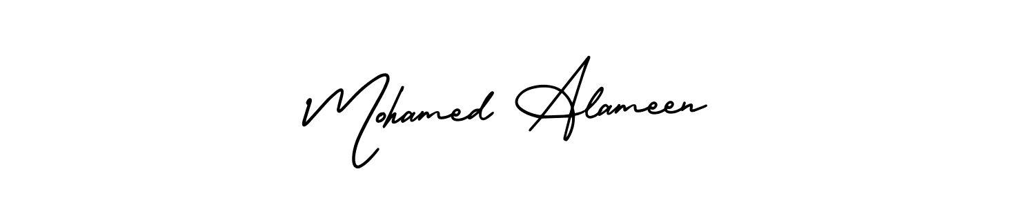 Design your own signature with our free online signature maker. With this signature software, you can create a handwritten (AmerikaSignatureDemo-Regular) signature for name Mohamed Alameen. Mohamed Alameen signature style 3 images and pictures png