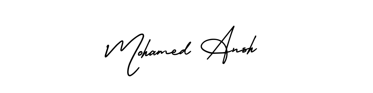 Make a beautiful signature design for name Mohamed Ansh. With this signature (AmerikaSignatureDemo-Regular) style, you can create a handwritten signature for free. Mohamed Ansh signature style 3 images and pictures png