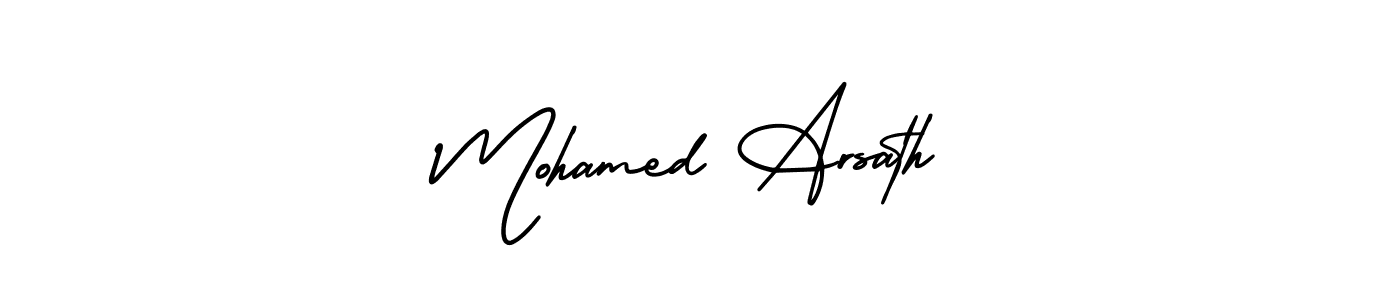 Make a short Mohamed Arsath signature style. Manage your documents anywhere anytime using AmerikaSignatureDemo-Regular. Create and add eSignatures, submit forms, share and send files easily. Mohamed Arsath signature style 3 images and pictures png