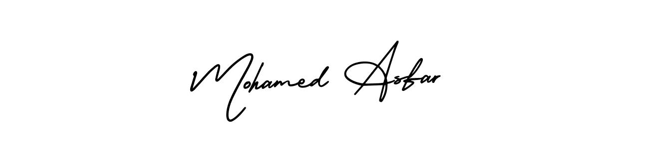 How to make Mohamed Asfar name signature. Use AmerikaSignatureDemo-Regular style for creating short signs online. This is the latest handwritten sign. Mohamed Asfar signature style 3 images and pictures png