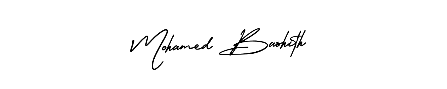 Create a beautiful signature design for name Mohamed Bashith. With this signature (AmerikaSignatureDemo-Regular) fonts, you can make a handwritten signature for free. Mohamed Bashith signature style 3 images and pictures png