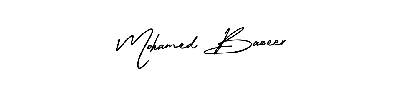 Make a beautiful signature design for name Mohamed Bazeer. With this signature (AmerikaSignatureDemo-Regular) style, you can create a handwritten signature for free. Mohamed Bazeer signature style 3 images and pictures png