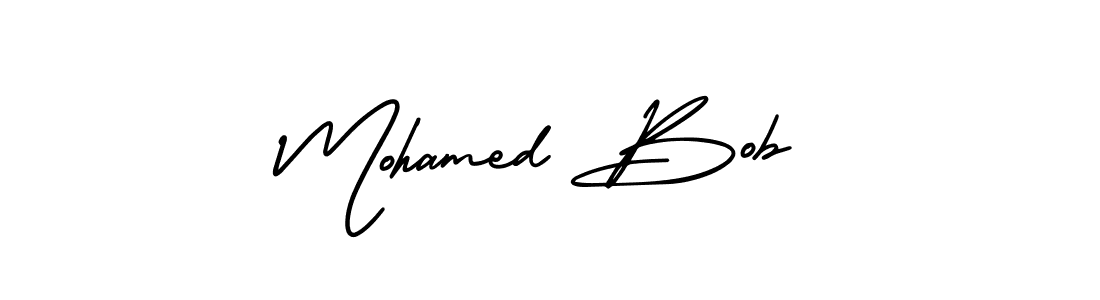 The best way (AmerikaSignatureDemo-Regular) to make a short signature is to pick only two or three words in your name. The name Mohamed Bob include a total of six letters. For converting this name. Mohamed Bob signature style 3 images and pictures png