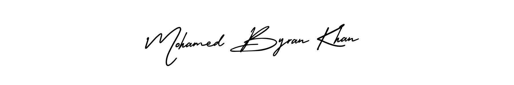 Create a beautiful signature design for name Mohamed Byran Khan. With this signature (AmerikaSignatureDemo-Regular) fonts, you can make a handwritten signature for free. Mohamed Byran Khan signature style 3 images and pictures png