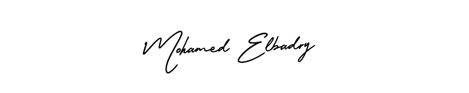 Mohamed Elbadry stylish signature style. Best Handwritten Sign (AmerikaSignatureDemo-Regular) for my name. Handwritten Signature Collection Ideas for my name Mohamed Elbadry. Mohamed Elbadry signature style 3 images and pictures png