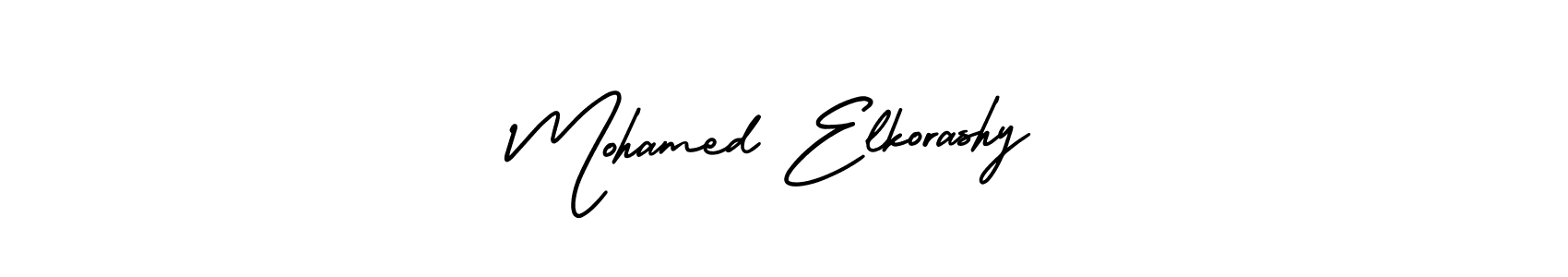 Make a short Mohamed Elkorashy signature style. Manage your documents anywhere anytime using AmerikaSignatureDemo-Regular. Create and add eSignatures, submit forms, share and send files easily. Mohamed Elkorashy signature style 3 images and pictures png