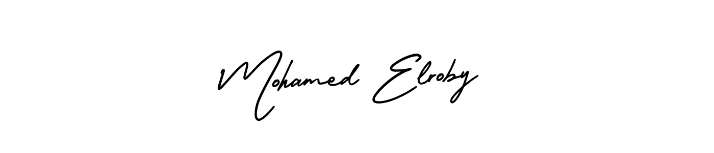 How to make Mohamed Elroby signature? AmerikaSignatureDemo-Regular is a professional autograph style. Create handwritten signature for Mohamed Elroby name. Mohamed Elroby signature style 3 images and pictures png