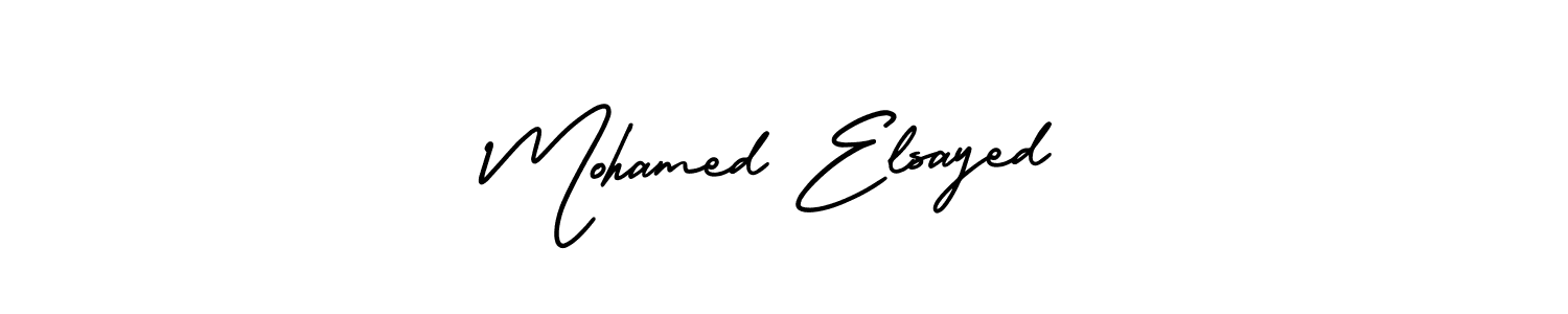How to make Mohamed Elsayed name signature. Use AmerikaSignatureDemo-Regular style for creating short signs online. This is the latest handwritten sign. Mohamed Elsayed signature style 3 images and pictures png