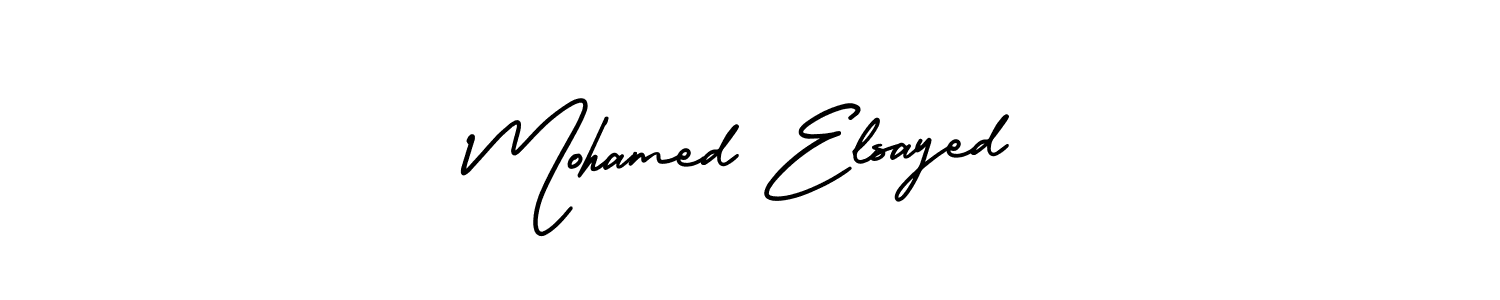 How to make Mohamed Elsayed name signature. Use AmerikaSignatureDemo-Regular style for creating short signs online. This is the latest handwritten sign. Mohamed Elsayed signature style 3 images and pictures png