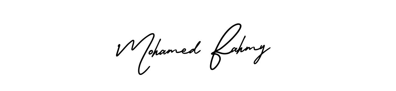 You should practise on your own different ways (AmerikaSignatureDemo-Regular) to write your name (Mohamed Fahmy) in signature. don't let someone else do it for you. Mohamed Fahmy signature style 3 images and pictures png