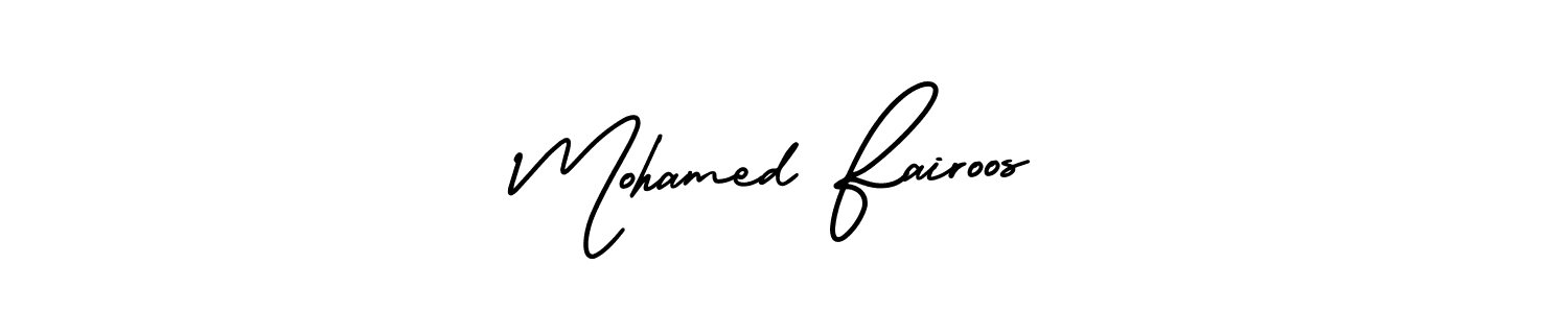 How to make Mohamed Fairoos signature? AmerikaSignatureDemo-Regular is a professional autograph style. Create handwritten signature for Mohamed Fairoos name. Mohamed Fairoos signature style 3 images and pictures png