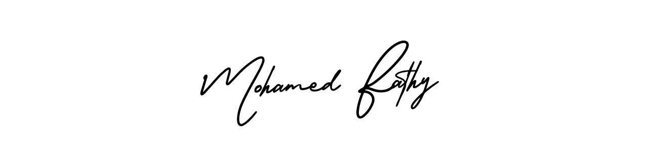 How to make Mohamed Fathy signature? AmerikaSignatureDemo-Regular is a professional autograph style. Create handwritten signature for Mohamed Fathy name. Mohamed Fathy signature style 3 images and pictures png