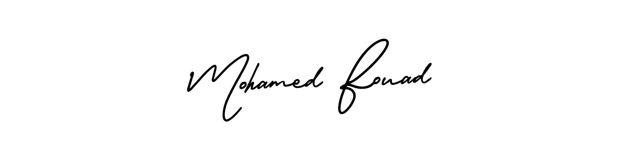 The best way (AmerikaSignatureDemo-Regular) to make a short signature is to pick only two or three words in your name. The name Mohamed Fouad include a total of six letters. For converting this name. Mohamed Fouad signature style 3 images and pictures png
