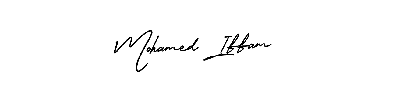 Mohamed Iffam stylish signature style. Best Handwritten Sign (AmerikaSignatureDemo-Regular) for my name. Handwritten Signature Collection Ideas for my name Mohamed Iffam. Mohamed Iffam signature style 3 images and pictures png