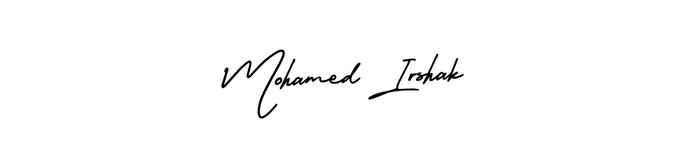 Also You can easily find your signature by using the search form. We will create Mohamed Irshak name handwritten signature images for you free of cost using AmerikaSignatureDemo-Regular sign style. Mohamed Irshak signature style 3 images and pictures png