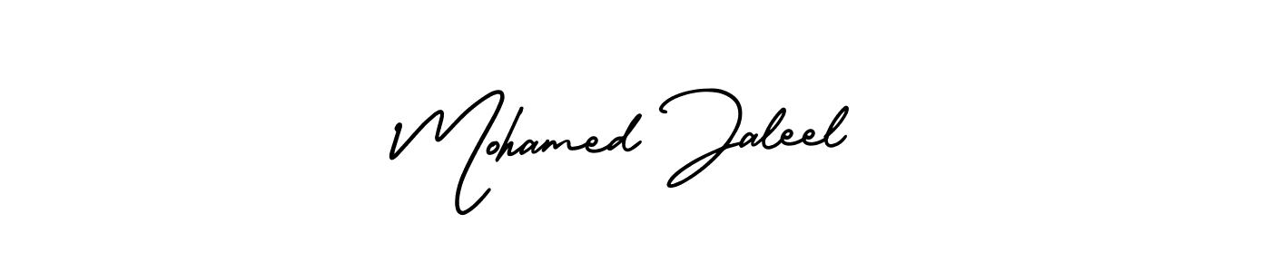 How to Draw Mohamed Jaleel signature style? AmerikaSignatureDemo-Regular is a latest design signature styles for name Mohamed Jaleel. Mohamed Jaleel signature style 3 images and pictures png