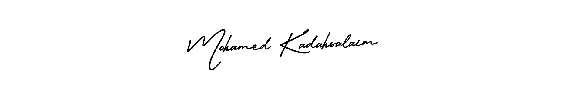 Similarly AmerikaSignatureDemo-Regular is the best handwritten signature design. Signature creator online .You can use it as an online autograph creator for name Mohamed Kadahsalaim. Mohamed Kadahsalaim signature style 3 images and pictures png