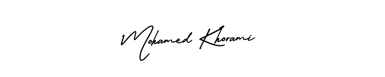 Create a beautiful signature design for name Mohamed Khorami. With this signature (AmerikaSignatureDemo-Regular) fonts, you can make a handwritten signature for free. Mohamed Khorami signature style 3 images and pictures png