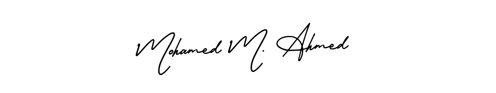 How to make Mohamed M. Ahmed signature? AmerikaSignatureDemo-Regular is a professional autograph style. Create handwritten signature for Mohamed M. Ahmed name. Mohamed M. Ahmed signature style 3 images and pictures png