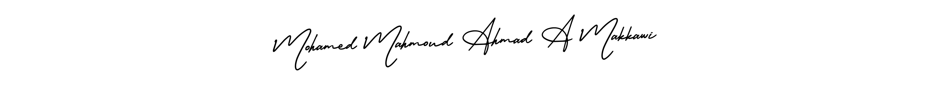 if you are searching for the best signature style for your name Mohamed Mahmoud Ahmad A Makkawi. so please give up your signature search. here we have designed multiple signature styles  using AmerikaSignatureDemo-Regular. Mohamed Mahmoud Ahmad A Makkawi signature style 3 images and pictures png