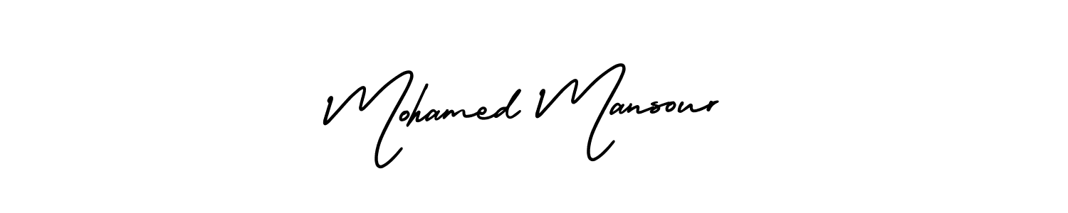 The best way (AmerikaSignatureDemo-Regular) to make a short signature is to pick only two or three words in your name. The name Mohamed Mansour include a total of six letters. For converting this name. Mohamed Mansour signature style 3 images and pictures png