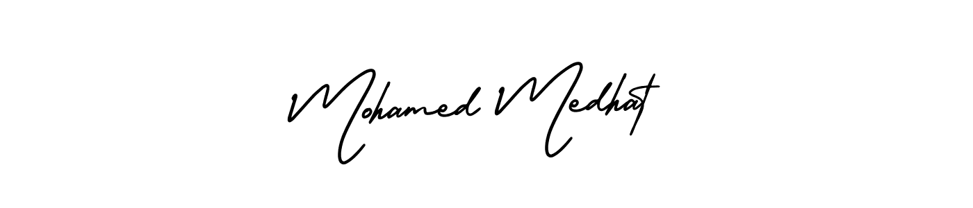 Also You can easily find your signature by using the search form. We will create Mohamed Medhat name handwritten signature images for you free of cost using AmerikaSignatureDemo-Regular sign style. Mohamed Medhat signature style 3 images and pictures png