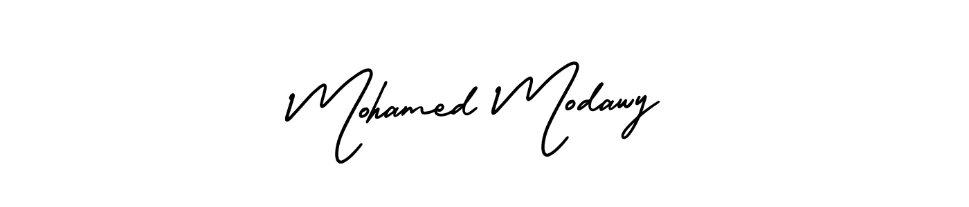 This is the best signature style for the Mohamed Modawy name. Also you like these signature font (AmerikaSignatureDemo-Regular). Mix name signature. Mohamed Modawy signature style 3 images and pictures png