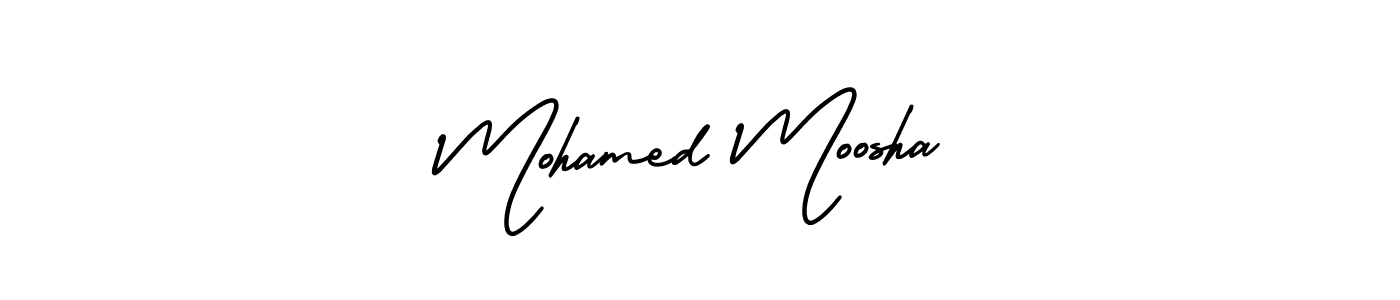 Similarly AmerikaSignatureDemo-Regular is the best handwritten signature design. Signature creator online .You can use it as an online autograph creator for name Mohamed Moosha. Mohamed Moosha signature style 3 images and pictures png
