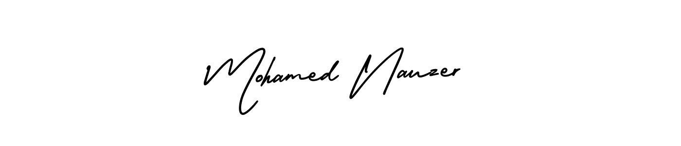 It looks lik you need a new signature style for name Mohamed Nauzer. Design unique handwritten (AmerikaSignatureDemo-Regular) signature with our free signature maker in just a few clicks. Mohamed Nauzer signature style 3 images and pictures png