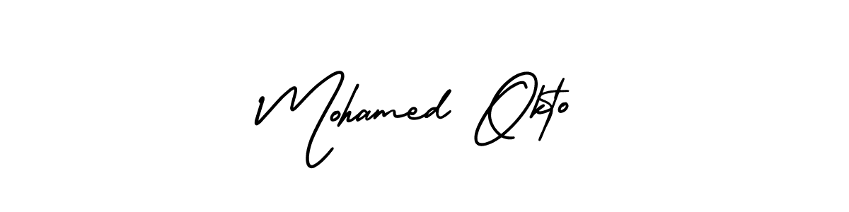 It looks lik you need a new signature style for name Mohamed Okto. Design unique handwritten (AmerikaSignatureDemo-Regular) signature with our free signature maker in just a few clicks. Mohamed Okto signature style 3 images and pictures png