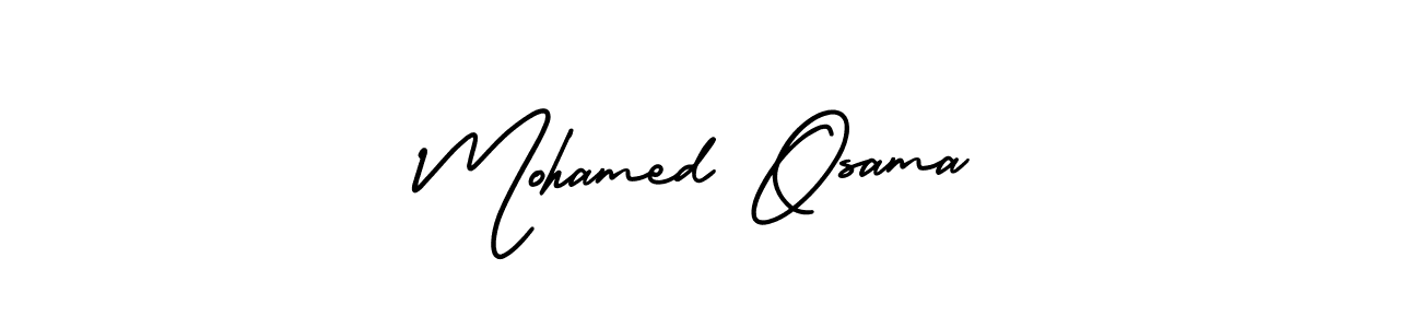 Make a beautiful signature design for name Mohamed Osama. With this signature (AmerikaSignatureDemo-Regular) style, you can create a handwritten signature for free. Mohamed Osama signature style 3 images and pictures png