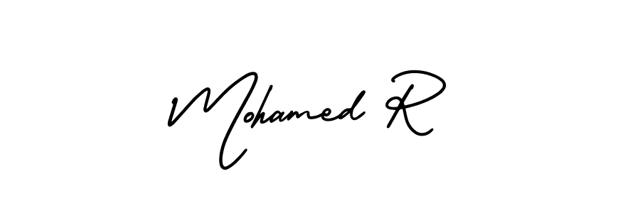 Design your own signature with our free online signature maker. With this signature software, you can create a handwritten (AmerikaSignatureDemo-Regular) signature for name Mohamed R. Mohamed R signature style 3 images and pictures png