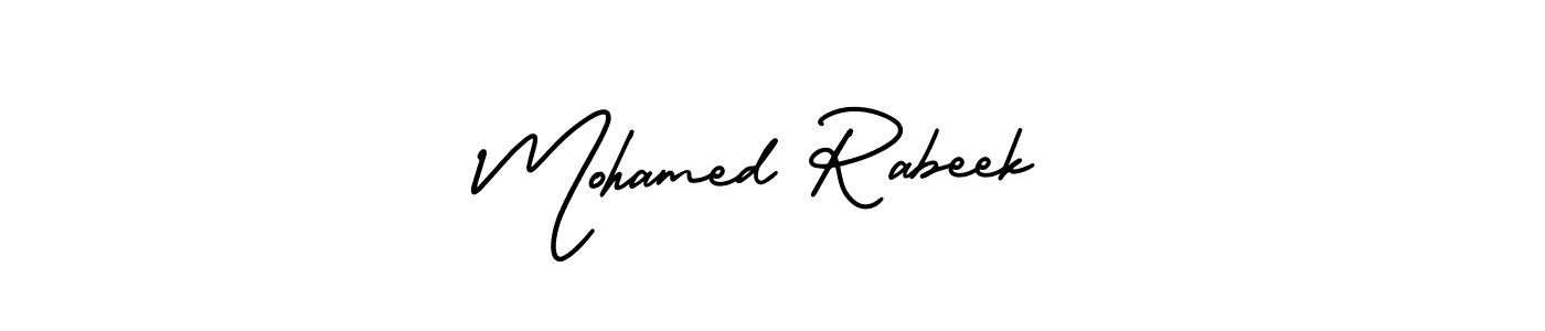 Also You can easily find your signature by using the search form. We will create Mohamed Rabeek name handwritten signature images for you free of cost using AmerikaSignatureDemo-Regular sign style. Mohamed Rabeek signature style 3 images and pictures png