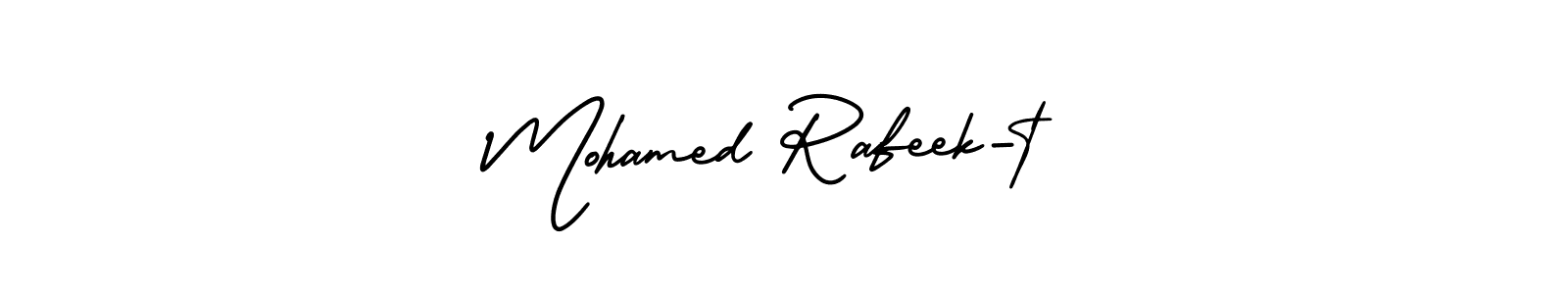 Use a signature maker to create a handwritten signature online. With this signature software, you can design (AmerikaSignatureDemo-Regular) your own signature for name Mohamed Rafeek-t. Mohamed Rafeek-t signature style 3 images and pictures png