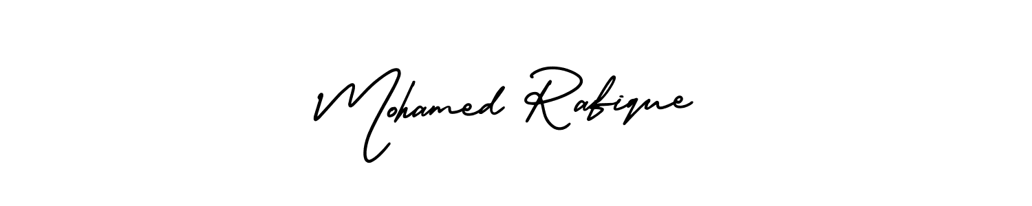 Create a beautiful signature design for name Mohamed Rafique. With this signature (AmerikaSignatureDemo-Regular) fonts, you can make a handwritten signature for free. Mohamed Rafique signature style 3 images and pictures png