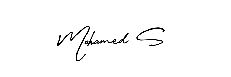 Design your own signature with our free online signature maker. With this signature software, you can create a handwritten (AmerikaSignatureDemo-Regular) signature for name Mohamed S. Mohamed S signature style 3 images and pictures png