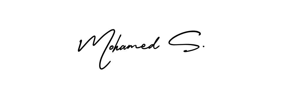 Make a beautiful signature design for name Mohamed S.. With this signature (AmerikaSignatureDemo-Regular) style, you can create a handwritten signature for free. Mohamed S. signature style 3 images and pictures png