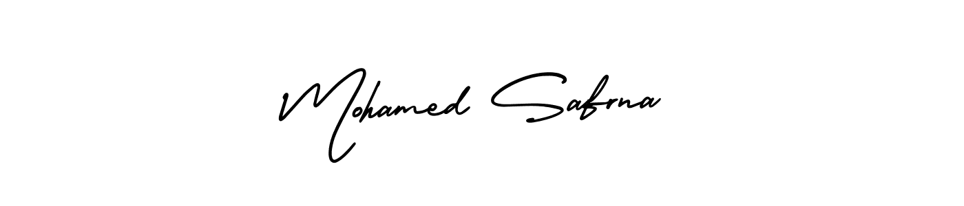 Mohamed Safrna stylish signature style. Best Handwritten Sign (AmerikaSignatureDemo-Regular) for my name. Handwritten Signature Collection Ideas for my name Mohamed Safrna. Mohamed Safrna signature style 3 images and pictures png