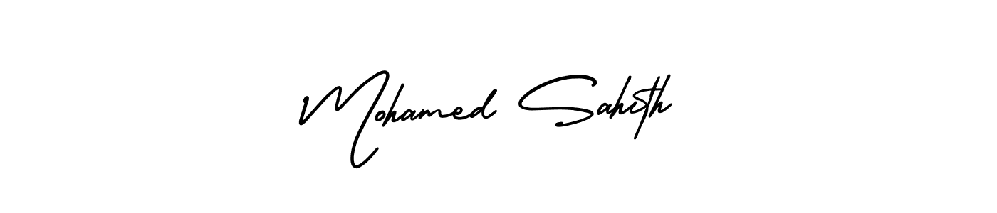 It looks lik you need a new signature style for name Mohamed Sahith. Design unique handwritten (AmerikaSignatureDemo-Regular) signature with our free signature maker in just a few clicks. Mohamed Sahith signature style 3 images and pictures png