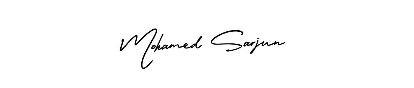 Mohamed Sarjun stylish signature style. Best Handwritten Sign (AmerikaSignatureDemo-Regular) for my name. Handwritten Signature Collection Ideas for my name Mohamed Sarjun. Mohamed Sarjun signature style 3 images and pictures png