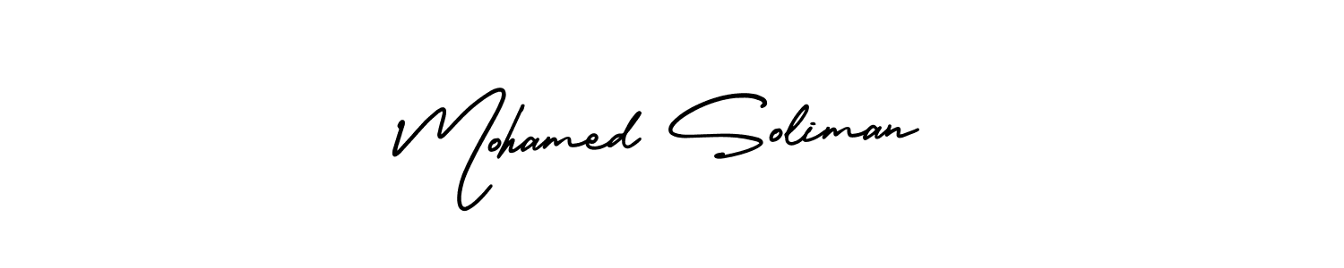 This is the best signature style for the Mohamed Soliman name. Also you like these signature font (AmerikaSignatureDemo-Regular). Mix name signature. Mohamed Soliman signature style 3 images and pictures png