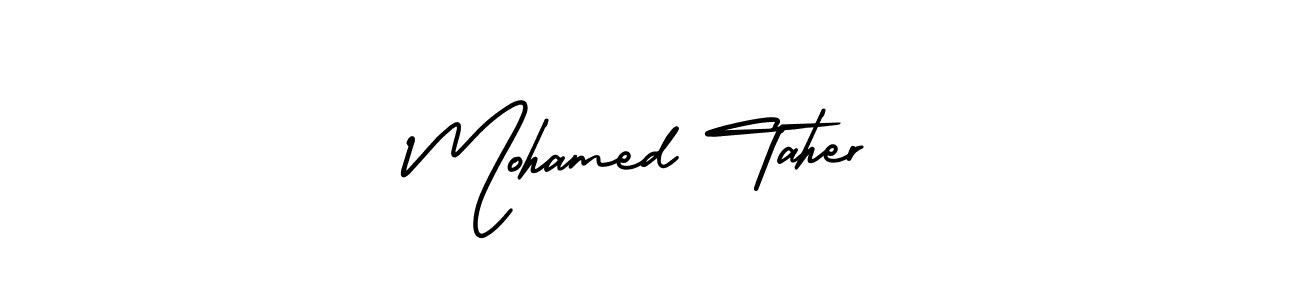 See photos of Mohamed Taher official signature by Spectra . Check more albums & portfolios. Read reviews & check more about AmerikaSignatureDemo-Regular font. Mohamed Taher signature style 3 images and pictures png