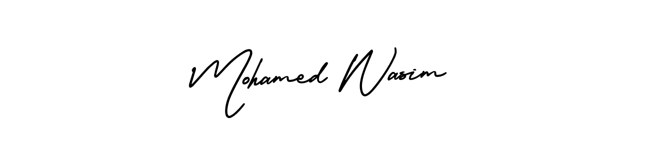 Use a signature maker to create a handwritten signature online. With this signature software, you can design (AmerikaSignatureDemo-Regular) your own signature for name Mohamed Wasim. Mohamed Wasim signature style 3 images and pictures png