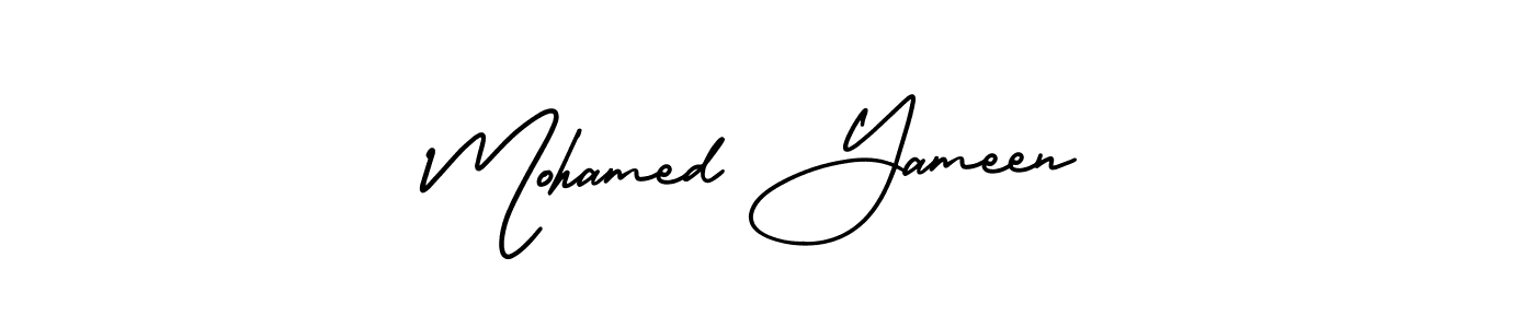 How to Draw Mohamed Yameen signature style? AmerikaSignatureDemo-Regular is a latest design signature styles for name Mohamed Yameen. Mohamed Yameen signature style 3 images and pictures png