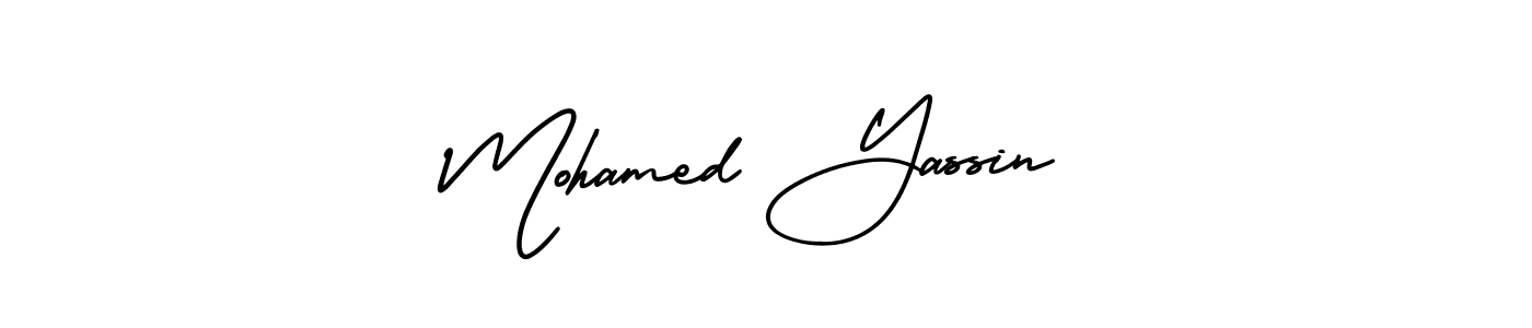 This is the best signature style for the Mohamed Yassin name. Also you like these signature font (AmerikaSignatureDemo-Regular). Mix name signature. Mohamed Yassin signature style 3 images and pictures png