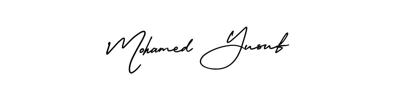 It looks lik you need a new signature style for name Mohamed Yusuf. Design unique handwritten (AmerikaSignatureDemo-Regular) signature with our free signature maker in just a few clicks. Mohamed Yusuf signature style 3 images and pictures png