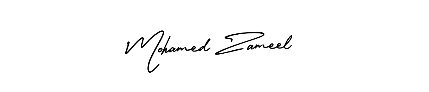 You should practise on your own different ways (AmerikaSignatureDemo-Regular) to write your name (Mohamed Zameel) in signature. don't let someone else do it for you. Mohamed Zameel signature style 3 images and pictures png