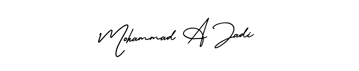 AmerikaSignatureDemo-Regular is a professional signature style that is perfect for those who want to add a touch of class to their signature. It is also a great choice for those who want to make their signature more unique. Get Mohammad A Jadi name to fancy signature for free. Mohammad A Jadi signature style 3 images and pictures png