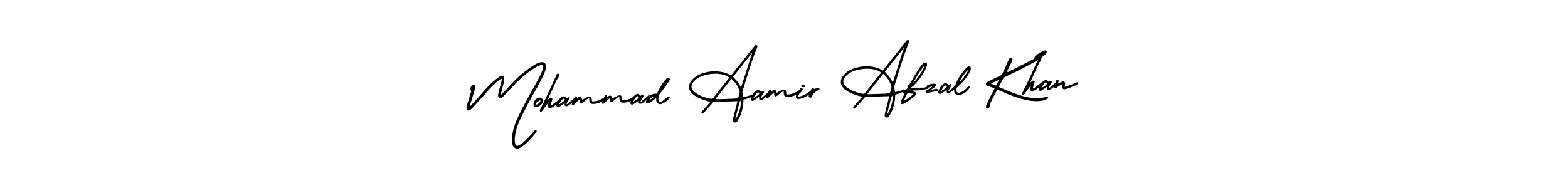 Design your own signature with our free online signature maker. With this signature software, you can create a handwritten (AmerikaSignatureDemo-Regular) signature for name Mohammad Aamir Afzal Khan. Mohammad Aamir Afzal Khan signature style 3 images and pictures png