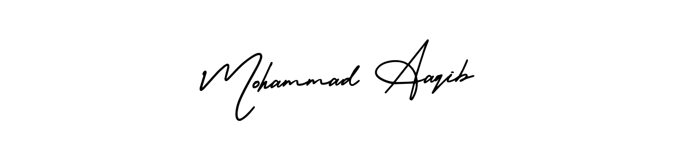 You should practise on your own different ways (AmerikaSignatureDemo-Regular) to write your name (Mohammad Aaqib) in signature. don't let someone else do it for you. Mohammad Aaqib signature style 3 images and pictures png